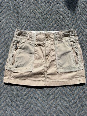 Abercrombie & Fitch Beige/Tan Cargo-Style Mini Skirt